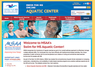  Screenshot of Swim for MS online
Aquatic Center website