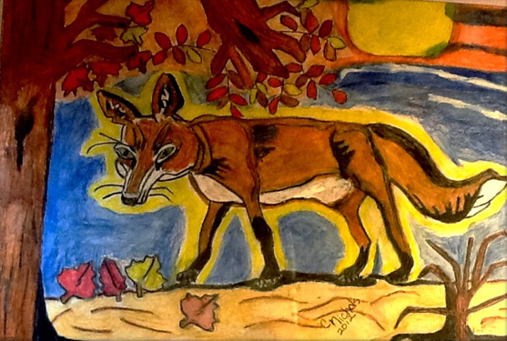 Fox on the lake
 - Artwork