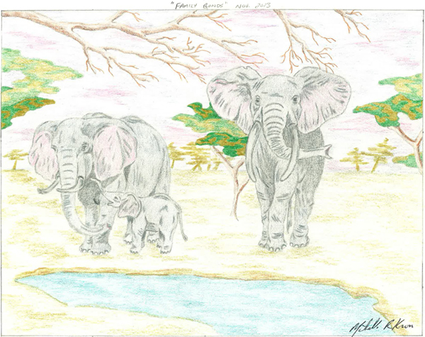 Elephants = family bonds - Artwork