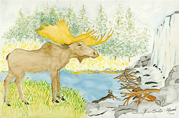 Moose in Springtime
 - Artwork