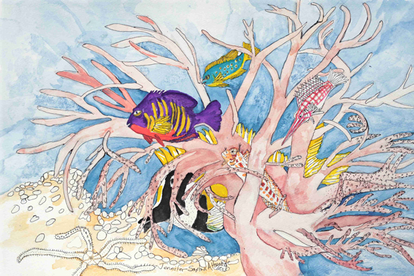 Amidst the Medusa Coral in my aquarium
 - Artwork