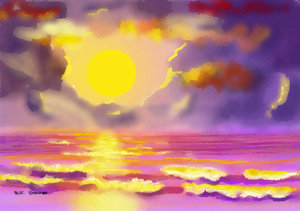 Great lakes sunset
 - Artwork