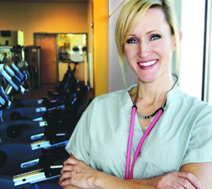Photo of a nurse in a gym