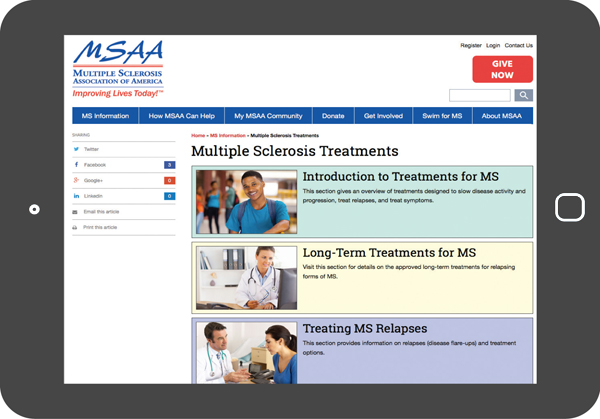 Treatments landing page