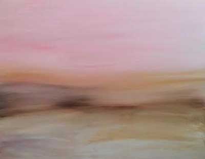 Desert with Pink Sky