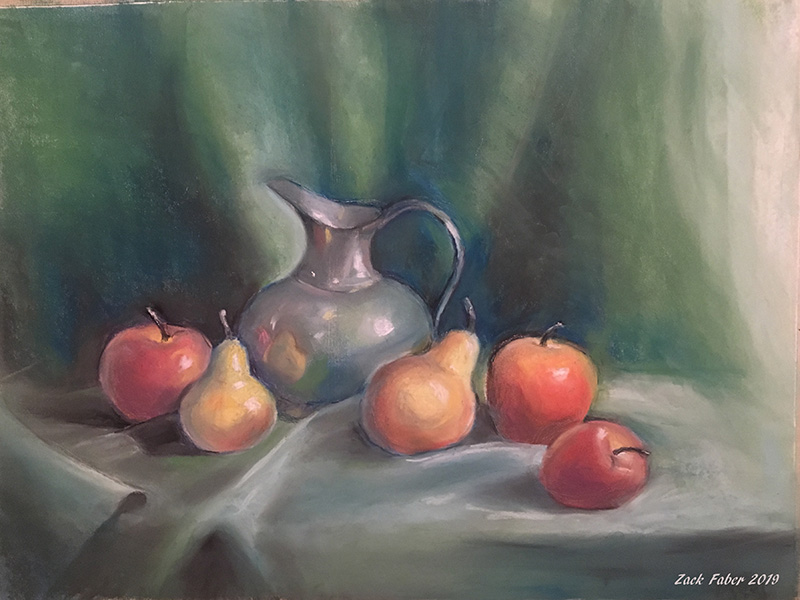Silver Jug with Fruits