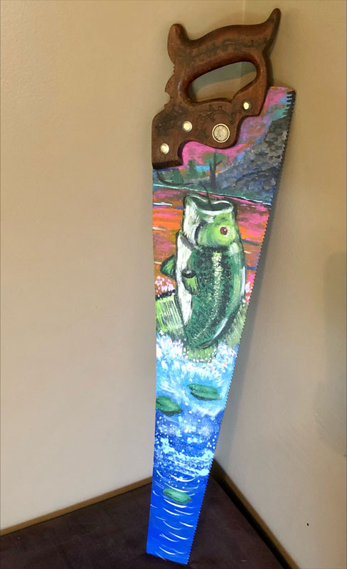 Bass Saw Painting