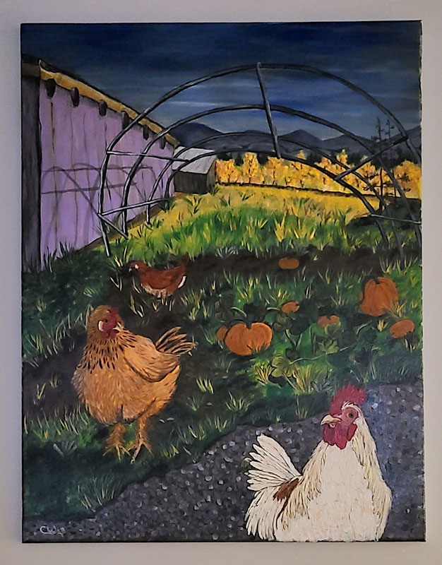 Chickens in Fall