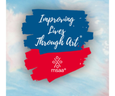 Improving Lives Through Art red and blue logo used for upcoming Virtual Tour