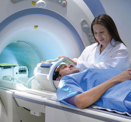 Patient getting the MRI Scan