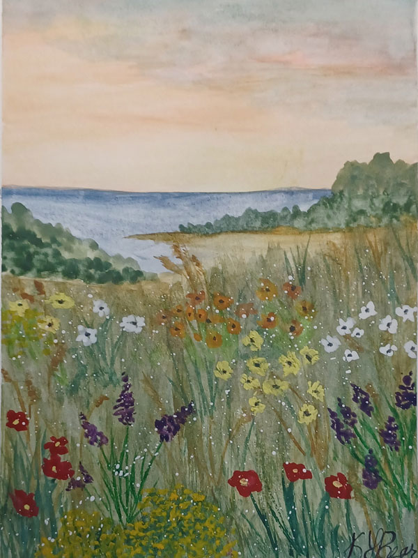 Flowers by the Sea