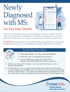 Checklist - Newly Diagnosed